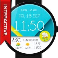 Pure Material Design Interactive Watch Face